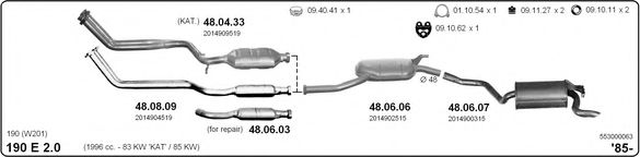 553000063 IMASAF Exhaust System Exhaust System