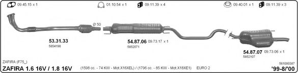 561000387 IMASAF Exhaust System Exhaust System