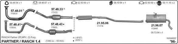 563000022 IMASAF Exhaust System