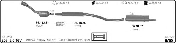 563000102 IMASAF Exhaust System
