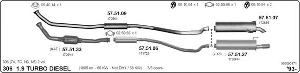 563000171 IMASAF Exhaust System