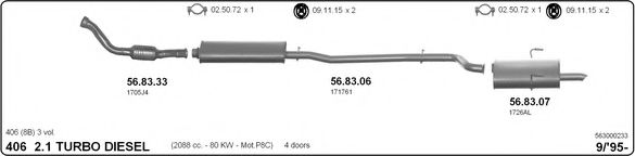 563000233 IMASAF Exhaust System