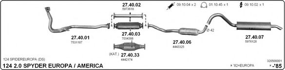 320500001 IMASAF Exhaust System Exhaust System