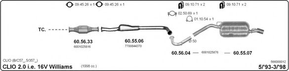 566000012 IMASAF Exhaust System