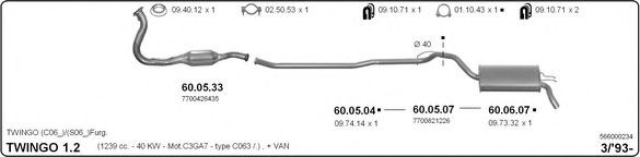 566000234 IMASAF Exhaust System