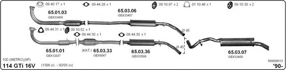 568000013 IMASAF Exhaust System Exhaust System