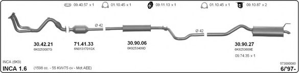 573000080 IMASAF Exhaust System Exhaust System