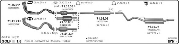 587000098 imasaf Exhaust System Exhaust System