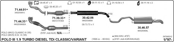 587000312 IMASAF Exhaust System