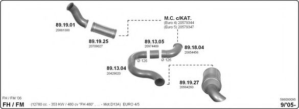 586000095 IMASAF Exhaust System
