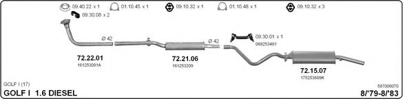 587000070 IMASAF Exhaust System Exhaust System