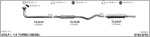 587000071 IMASAF Exhaust System Exhaust System