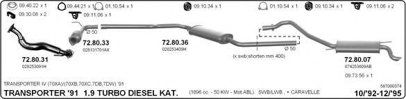 587000374 IMASAF Exhaust System Exhaust System