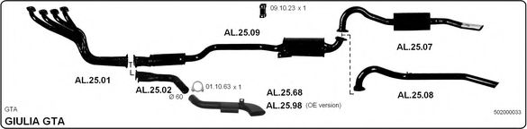 502000033 IMASAF Exhaust System Exhaust System