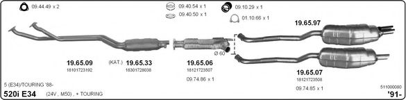 511000080 IMASAF Exhaust System Exhaust System