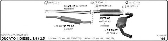 524000084 IMASAF Exhaust System