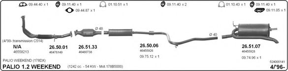 524000141 IMASAF Exhaust System