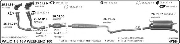 524000144 imasaf Exhaust System Exhaust System