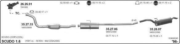 524000245 IMASAF Exhaust System Exhaust System