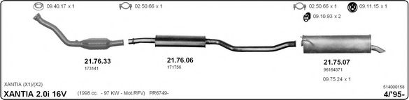 514000158 IMASAF Exhaust System