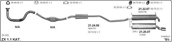 514000213 IMASAF Exhaust System
