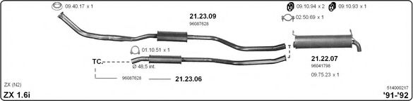 514000217 IMASAF Exhaust System