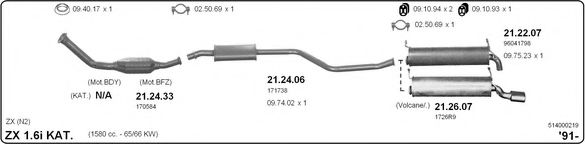 514000219 IMASAF Exhaust System