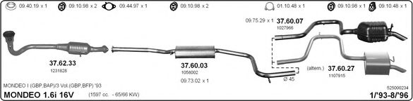 525000234 IMASAF Exhaust System Exhaust System