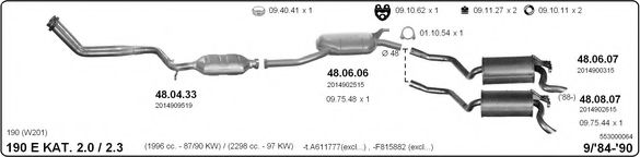 553000064 IMASAF Exhaust System Exhaust System