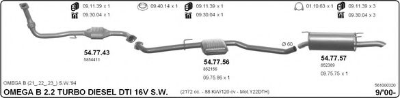 561000320 IMASAF Exhaust System Exhaust System