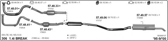 563000137 IMASAF Exhaust System Exhaust System