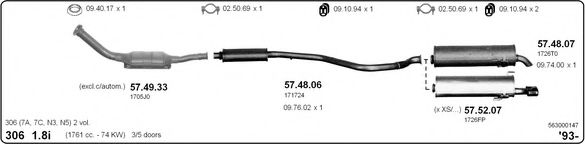 563000147 IMASAF Exhaust System Exhaust System