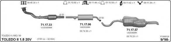 573000126 IMASAF Exhaust System Exhaust System
