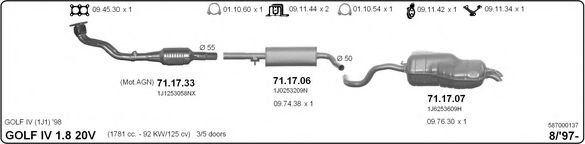 587000137 IMASAF Exhaust System Exhaust System