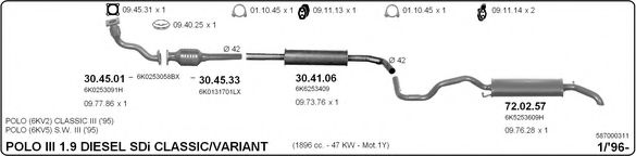 587000311 IMASAF Exhaust System Exhaust System
