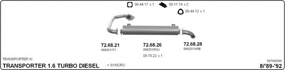 587000366 IMASAF Exhaust System Exhaust System