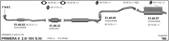 558000054 IMASAF Exhaust System