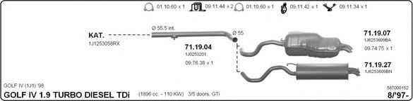 587000152 IMASAF Exhaust System