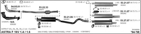 561000043 IMASAF Exhaust System