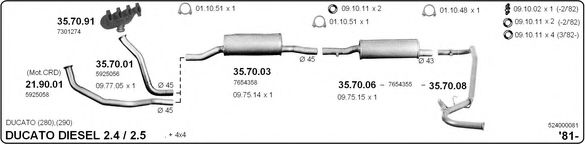 524000081 IMASAF Exhaust System Exhaust System
