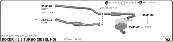 563000006 IMASAF Exhaust System Exhaust System