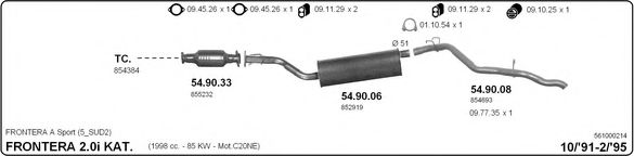 561000214 IMASAF Exhaust System Exhaust System