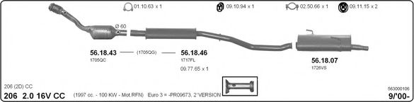563000106 IMASAF Exhaust System