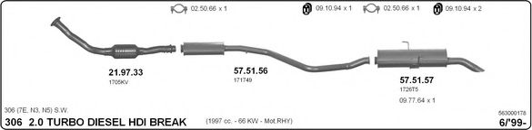 563000178 IMASAF Exhaust System Exhaust System