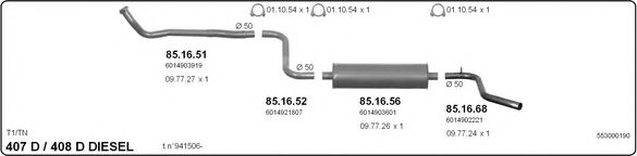 553000190 IMASAF Exhaust System Exhaust System