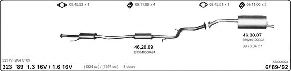 552000023 IMASAF Exhaust System Exhaust System