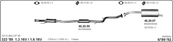 552000024 IMASAF Exhaust System Exhaust System
