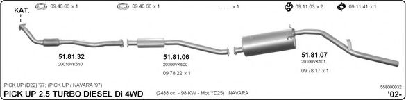 558000032 IMASAF Exhaust System
