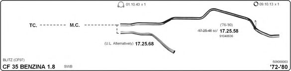 509000003 IMASAF Exhaust System Exhaust System