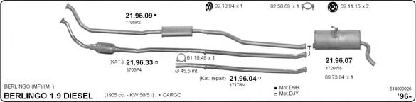 514000025 IMASAF Exhaust System